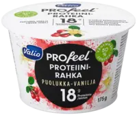 Valio PROfeel® proteiinirahka 175 g puolukka-vanilja vähemmän hiilihydraatteja laktoositon