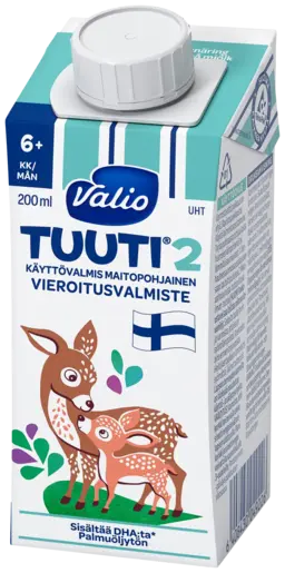 TUUTI 2 MJÖLKBASERAD TILLSKOTTSNÄRING 200 ML UHT