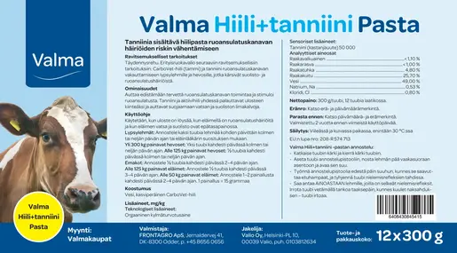 VALMA HIILI+TANNIINIPLUS PASTA, 12 X 300 G