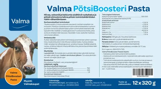 VALMA PÖTSIBOOSTERI PASTA, 12 X 320 G