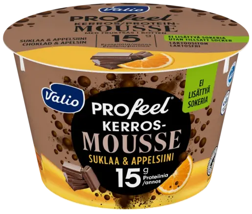 PROF. KERROSMOUSSE 150G SUKLAA & APPELSIINI LTON